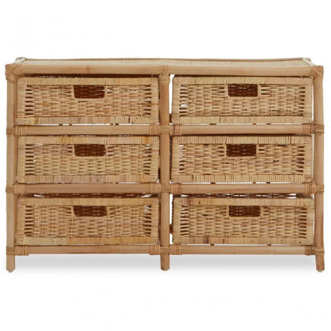 Jaxon Rattan Six Drawer Chest