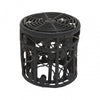 Jaxon Set Of Two Black Natural Rattan Tables