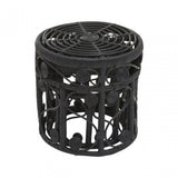 Jaxon Set Of Two Black Natural Rattan Tables