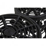 Jaxon Set Of Two Black Natural Rattan Tables
