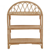 Jaxon Three Tier Natural Rattan Shelf Unit