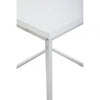 Lancaster Matte White Nest Of 3 Tables With Chrome Frame