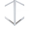 Lancaster Matte White Nest Of 3 Tables With Chrome Frame