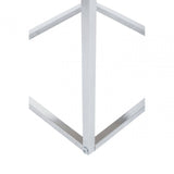 Lancaster Matte White Nest Of 3 Tables With Chrome Frame