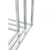 Lancaster Matte White Nest Of 3 Tables With Chrome Frame