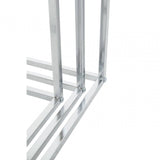 Lancaster Matte White Nest Of 3 Tables With Chrome Frame