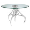 Reva Crank Mechanism Metal And Glass Table