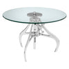 Reva Crank Mechanism Metal And Glass Table