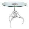 Reva Crank Mechanism Metal And Glass Table