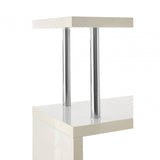 Orion 4 Tier White Gloss Wide Shelf Unit
