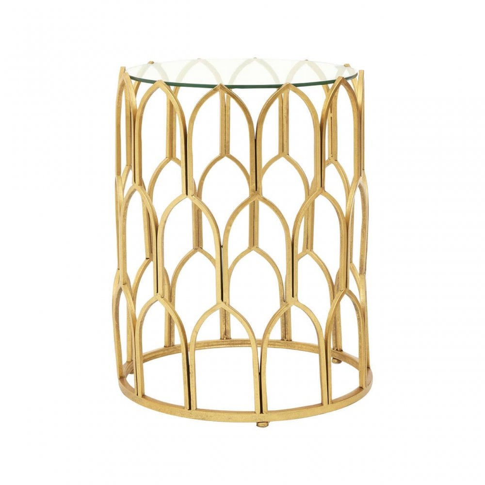 Seraphina Gold Leaf Side Table