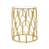 Seraphina Gold Leaf Side Table