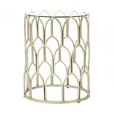 Seraphina Silver Leaf Side Table