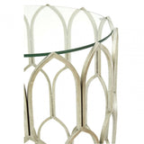 Seraphina Silver Leaf Side Table
