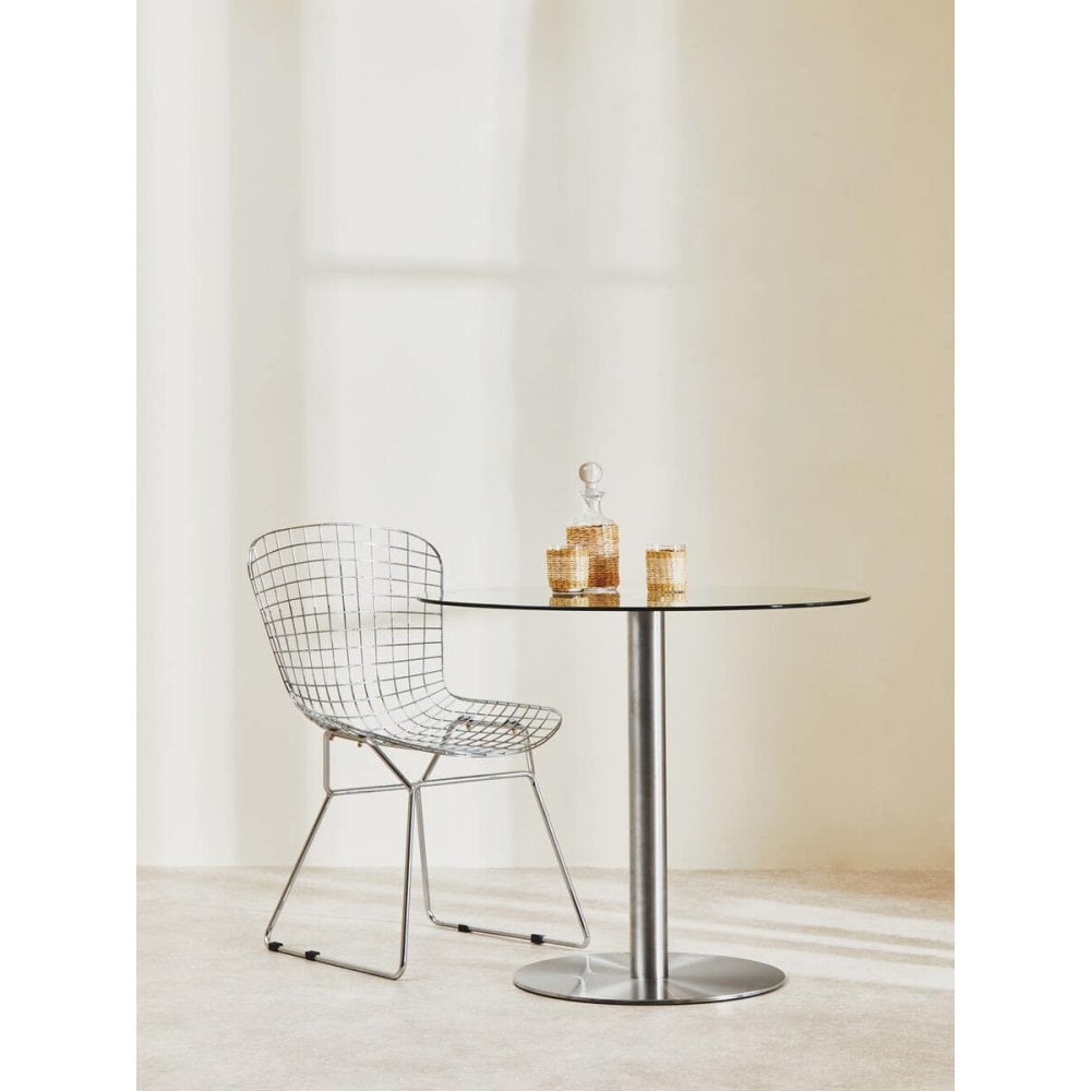 Somerset Round Silver Finish Dining Table
