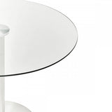 Somerset Round Silver Finish Dining Table