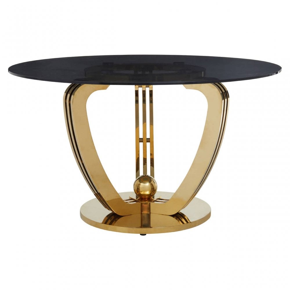 Elara Grey Tempered Glass Dining Table