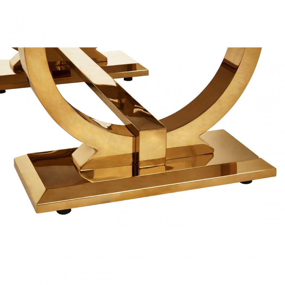 Elara Ivory White Marble Coffee Table
