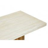 Elara Ivory White Marble Console Table