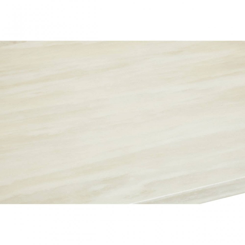 Elara Ivory White Marble Console Table