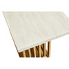 Elara Ivory White Marble Console Table