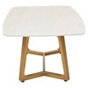 Elara White Marble Coffee Table With Brushed Gold Base