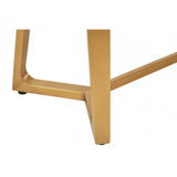 Elara White Marble Coffee Table With Brushed Gold Base