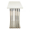 Elara White Marble Console Table