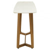 Elara White Marble Console Table With Brushed Gold Base