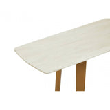 Elara White Marble Console Table With Brushed Gold Base