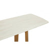 Elara White Marble Console Table With Brushed Gold Base