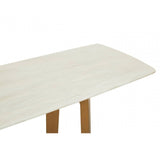 Elara White Marble Console Table With Brushed Gold Base