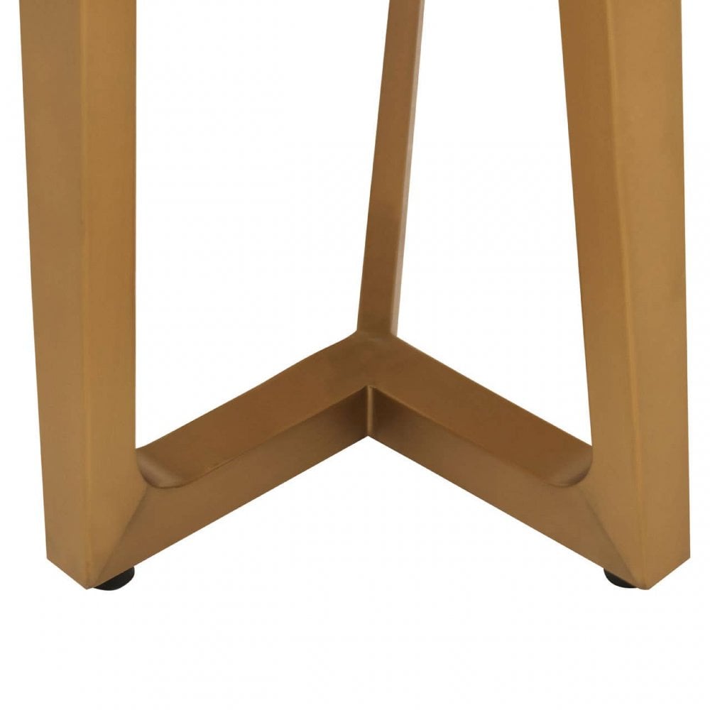 Elara White Marble Console Table With Brushed Gold Base