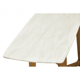 Elara White Marble Console Table With Brushed Gold Base
