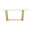 Elara White Marble Dining Table