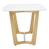 Elara White Marble Dining Table