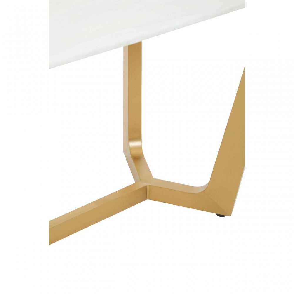 Elara White Marble Dining Table