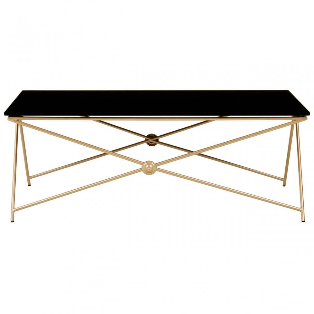 Vesper Gold Finish Coffee Table