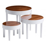 Camden Nest Of 3 White High Gloss Table