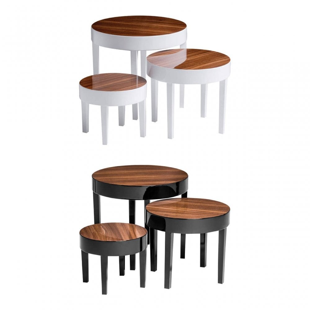 Camden Nest Of 3 White High Gloss Table