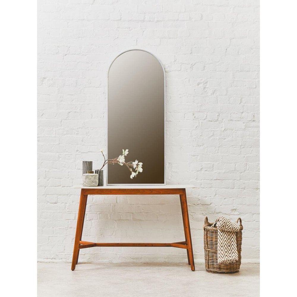 Cassidy White Marble Console Table