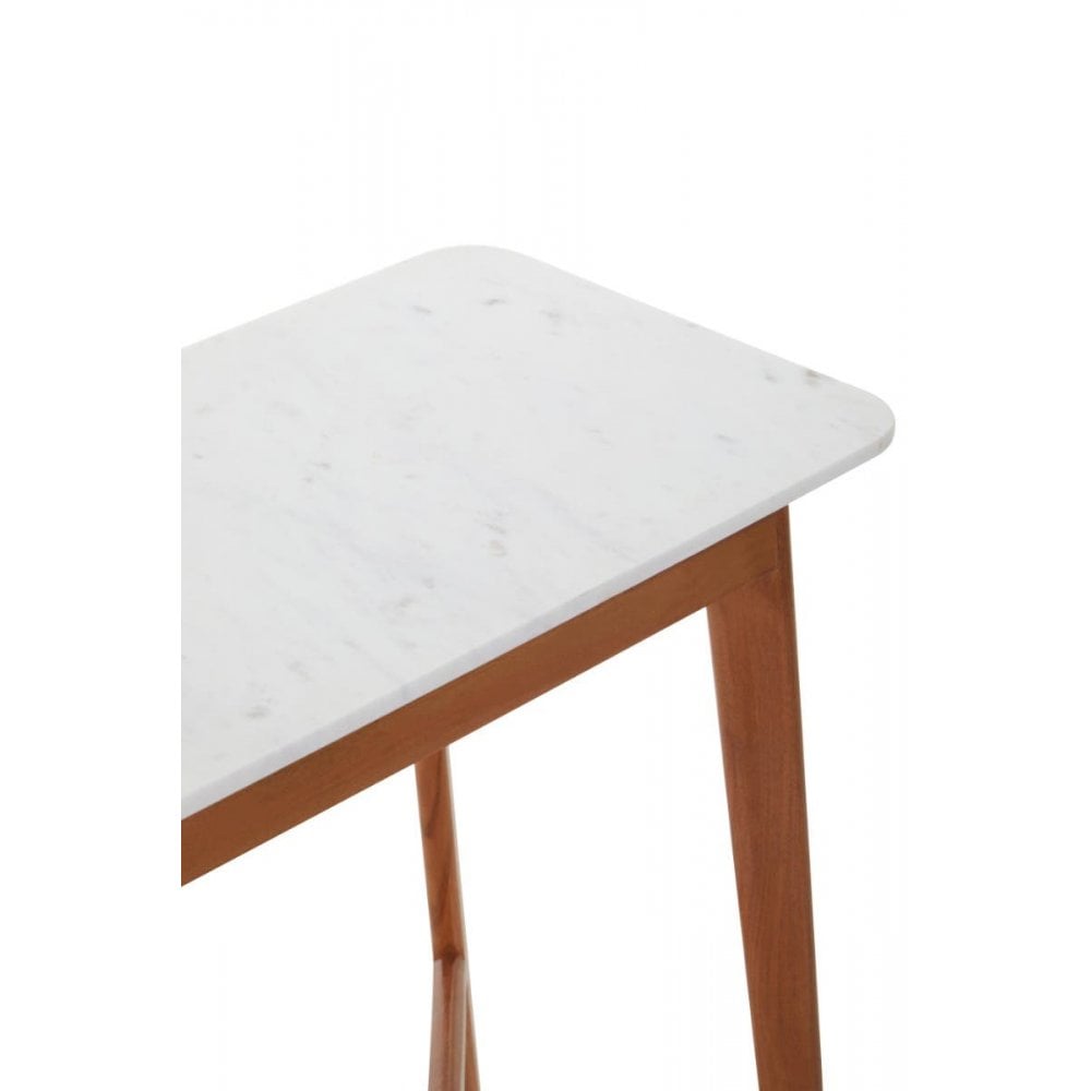 Cassidy White Marble Console Table