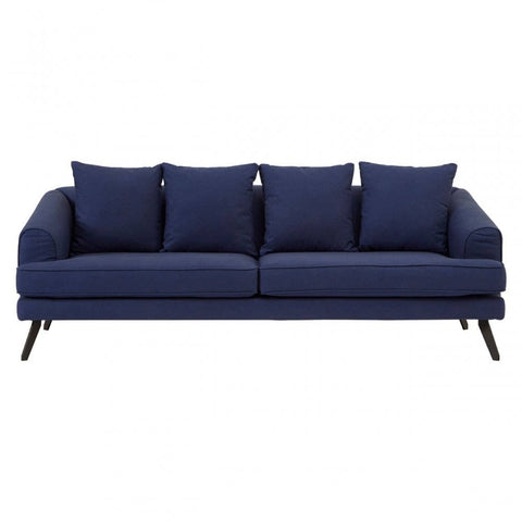Monroe 3 Seater Navy Fabric Sofa