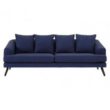 Monroe 3 Seater Navy Fabric Sofa