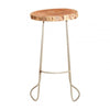 Hudson Round Acacia Wood Bar Stool