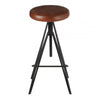 Hudson Round Leather Stool