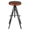 Hudson Round Leather Stool
