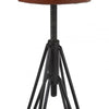 Hudson Round Leather Stool