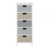 Kensington White 5 Drawers Tri Colour Chest