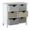 Kensington White 6 Drawers Tri Colour Chest